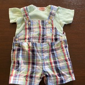 Boys matching outfit overalls